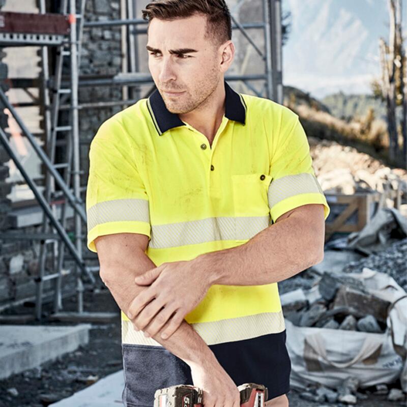 Hi Vis Segmented Tape Short Sleeve Polo Thumbnail